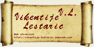 Vikentije Leštarić vizit kartica